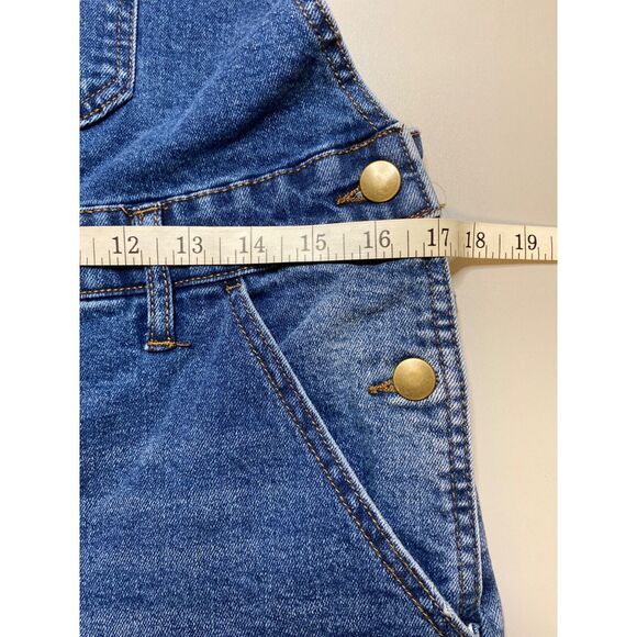 Vintage Y2K NWT Denim Distress Overalls Juniors Sz L Women Sz M Retro Festival - Picture 10 of 12